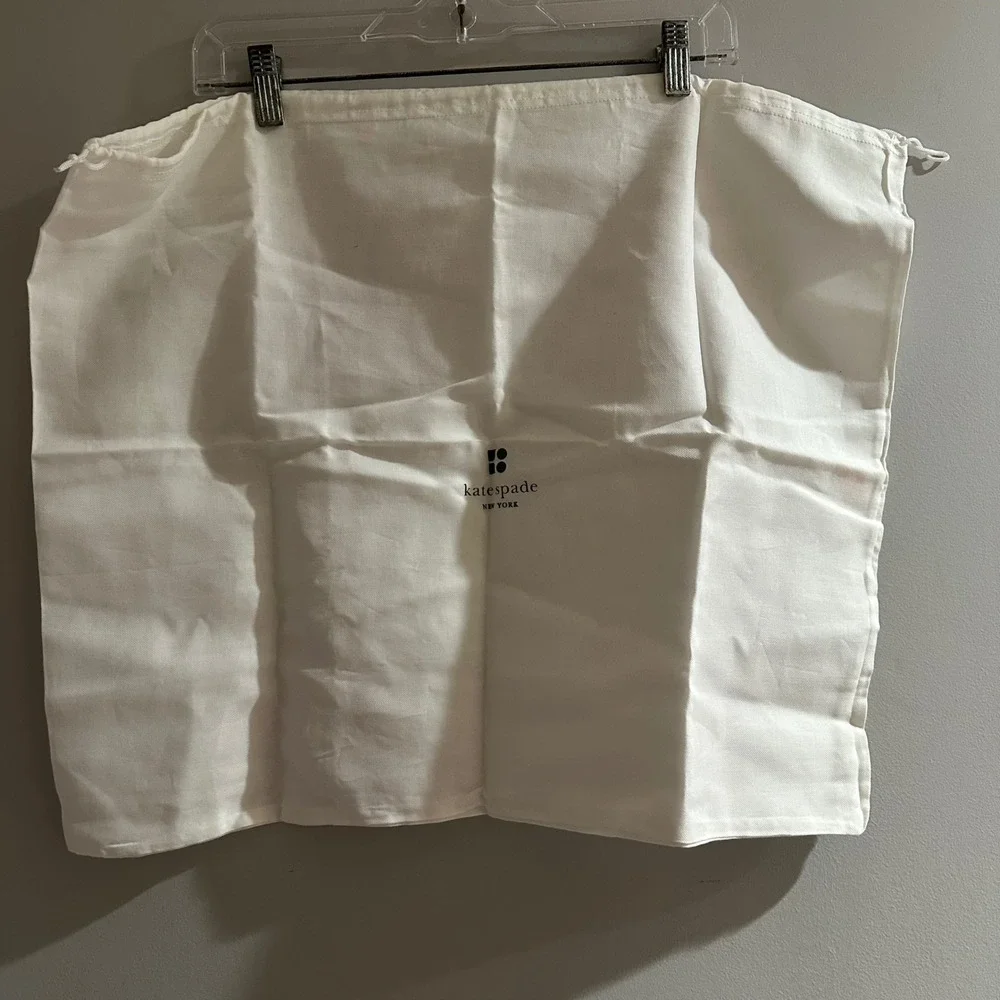 Kate Spade New York White Drawstring Dust Bag Pouch